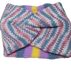 Mystery Twist Headband Knit Ear Warmer-Buttons